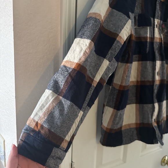 Levi’s Men’s Quilted Lined Plaid Button Front Full Zip Shacket Jacket Size Large - Picture 3 of 8